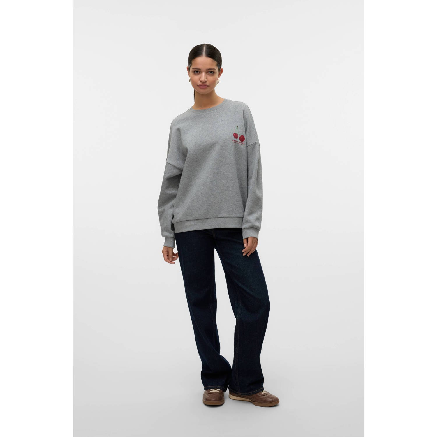 VERO MODA sweater grijs