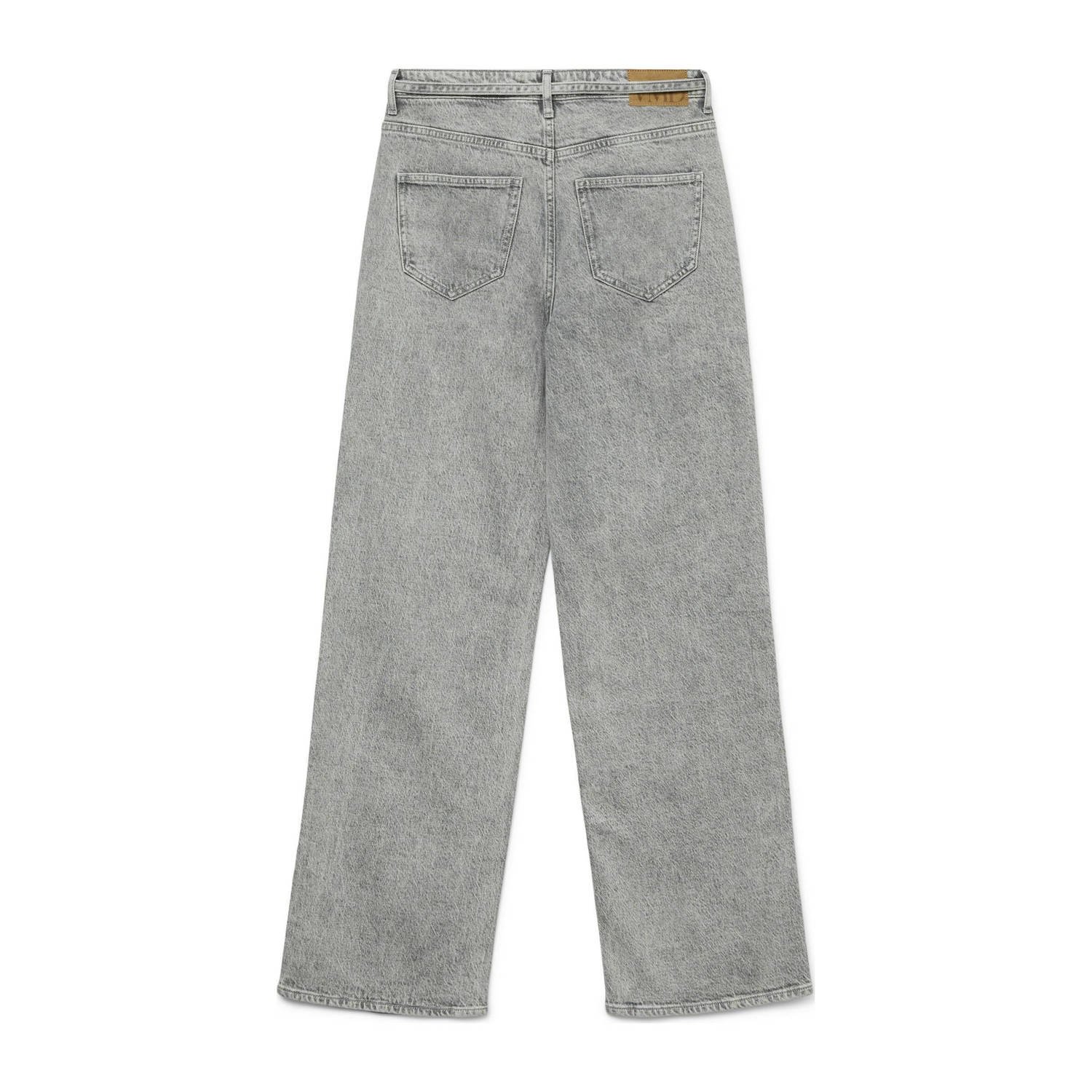 VERO MODA high waist wide leg jeans VMTESSA light grey denim