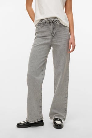 high waist wide leg jeans VMTESSA light grey denim