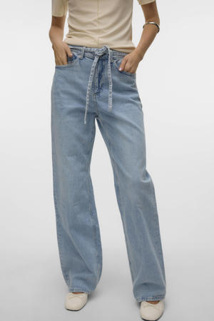 high waist wide leg jeans VMTESSA light blue denim