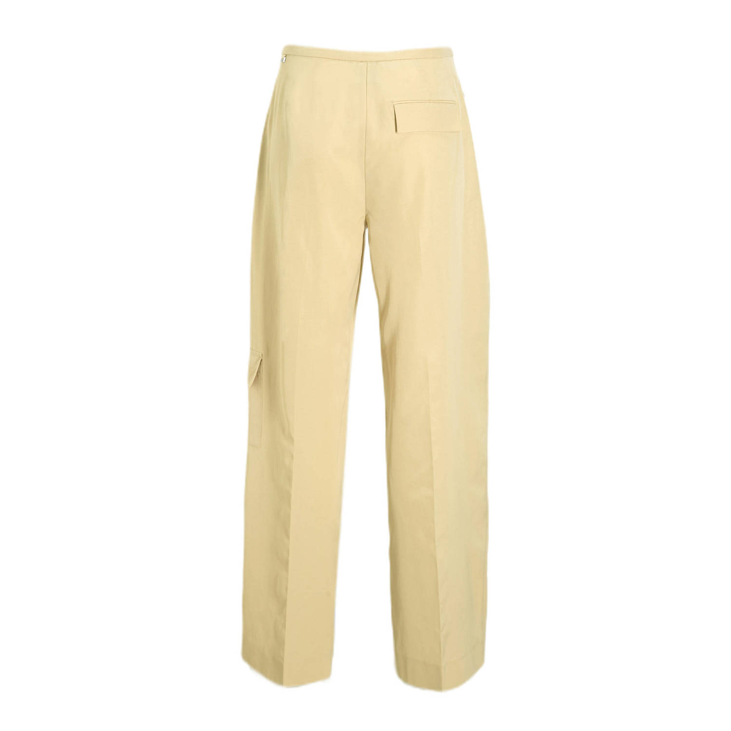 Calvin Klein straight regular waist casual broek lichtgeel
