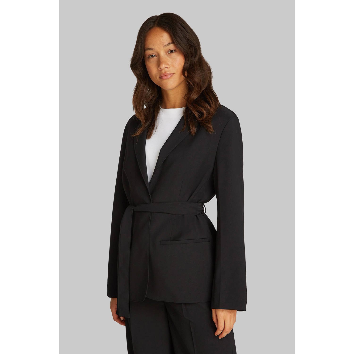 Calvin Klein getailleerde blazer zwart