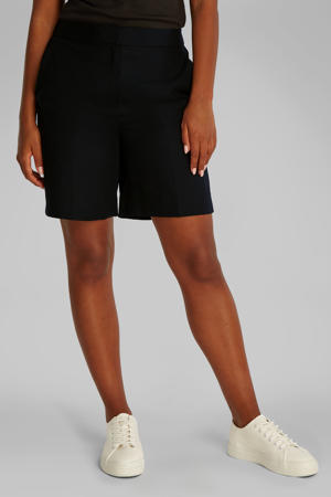straight regular waist casual short zwart