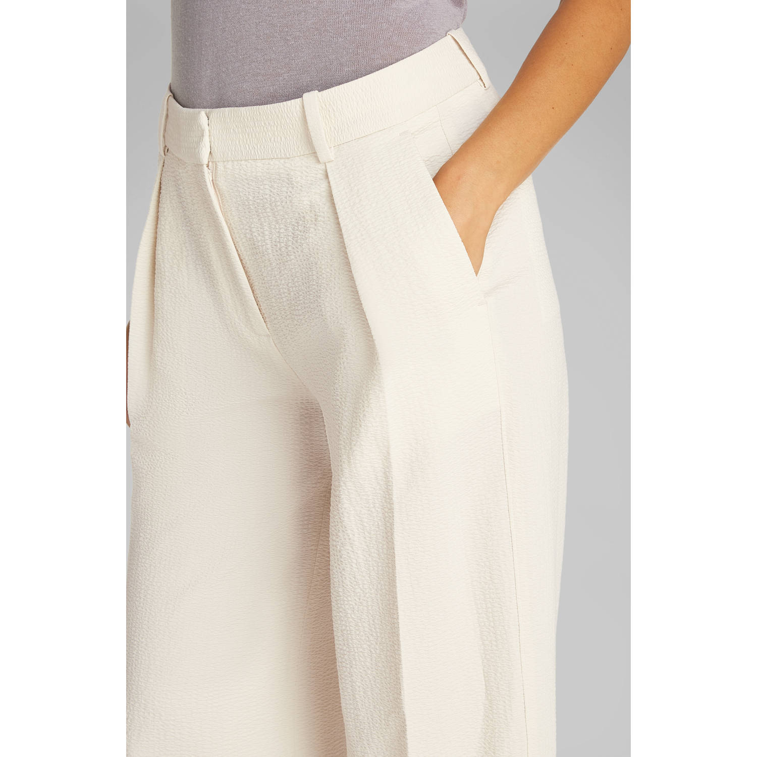Calvin Klein straight regular waist pantalon wit