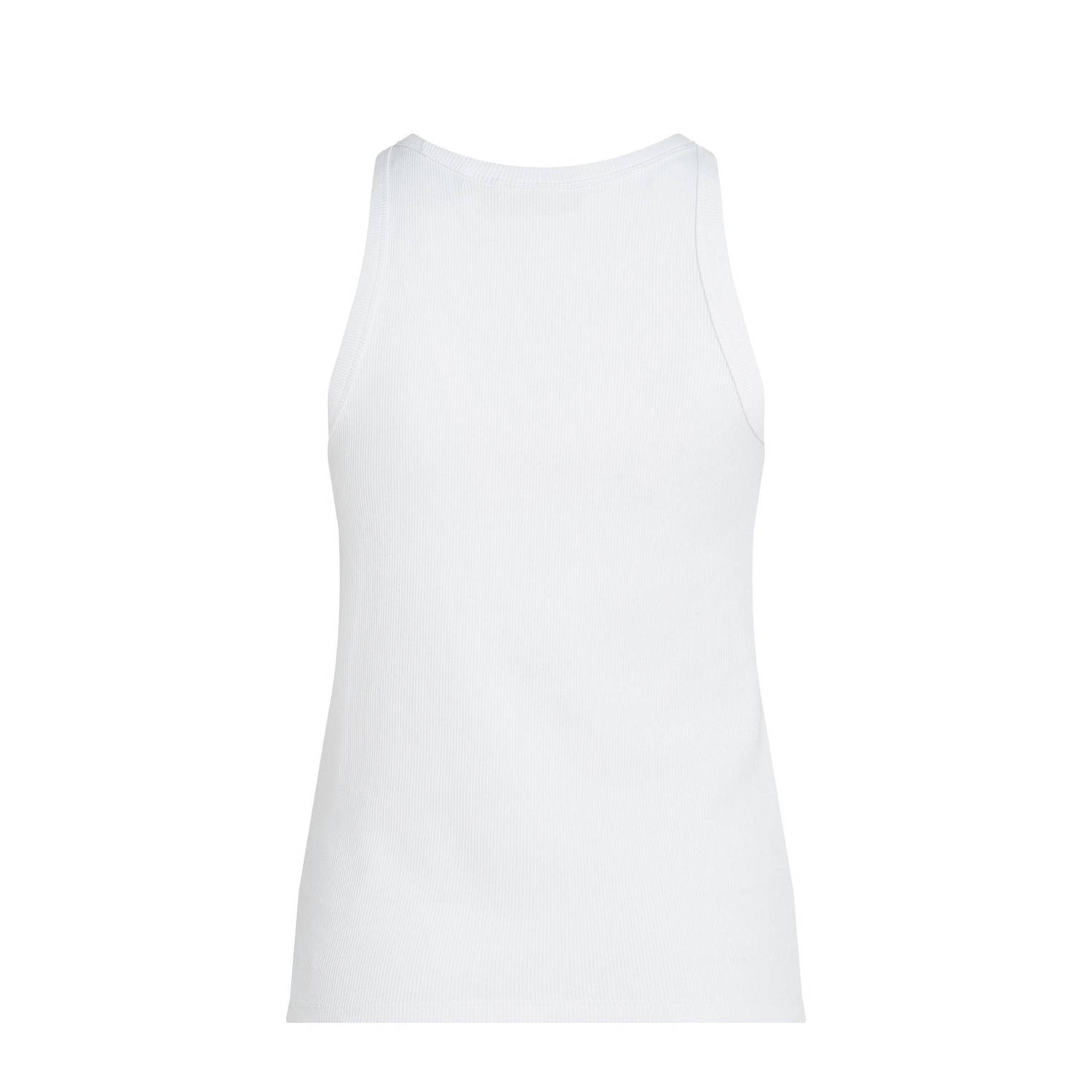 CALVIN KLEIN JEANS top wit rib gebreid