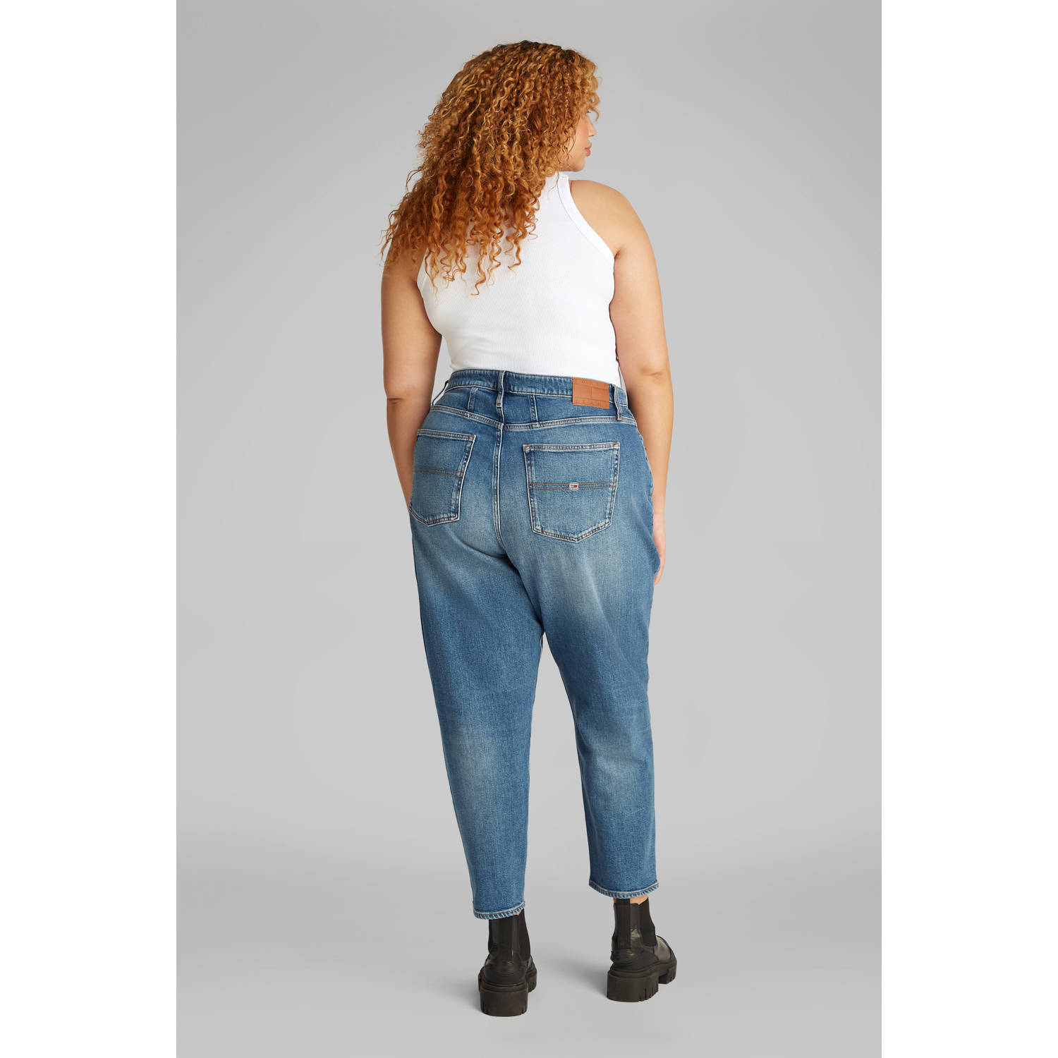 CALVIN KLEIN JEANS top wit rib gebreid
