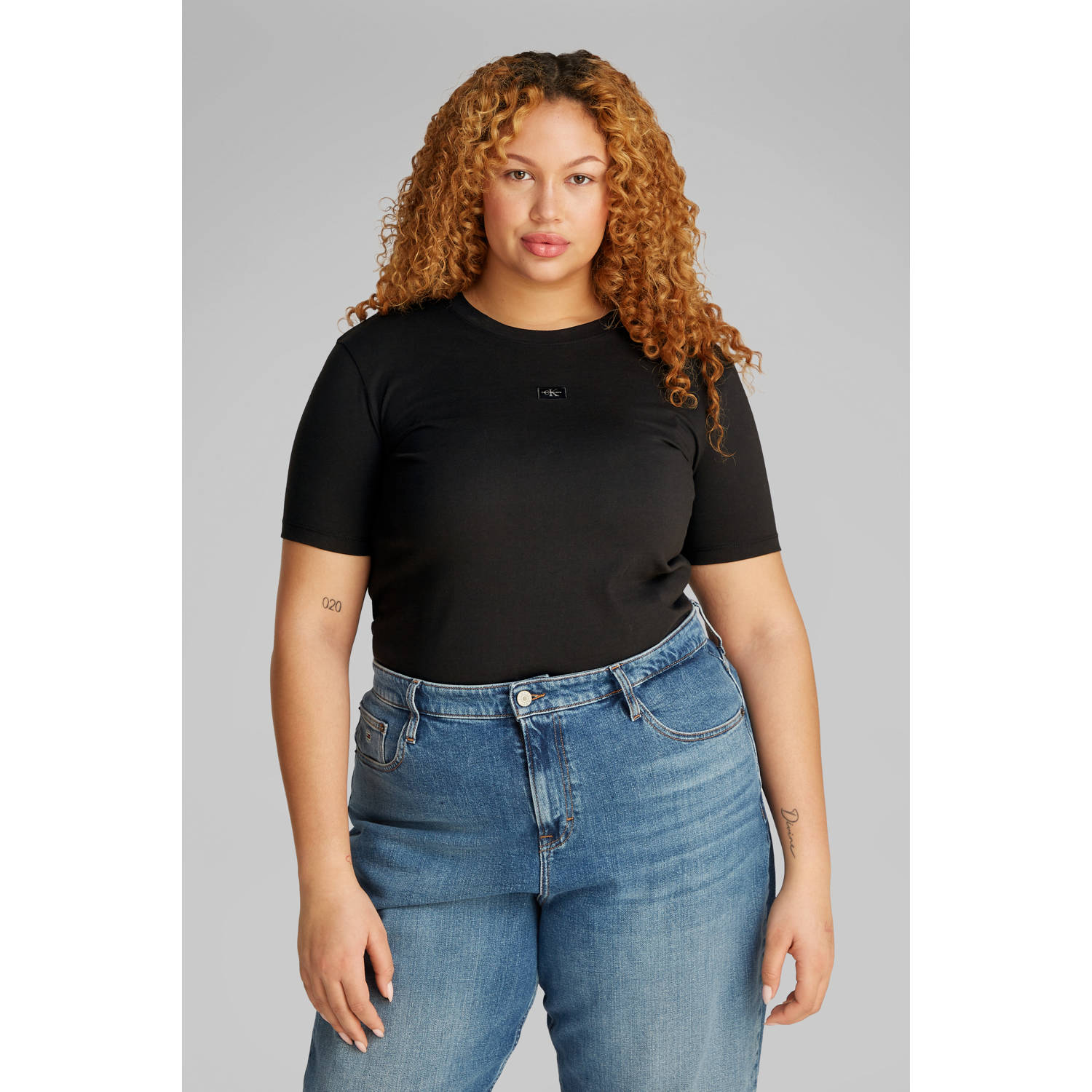 Calvin Klein Jeans Plus T-shirt PLUS WOVEN LABEL REGULAR TEE