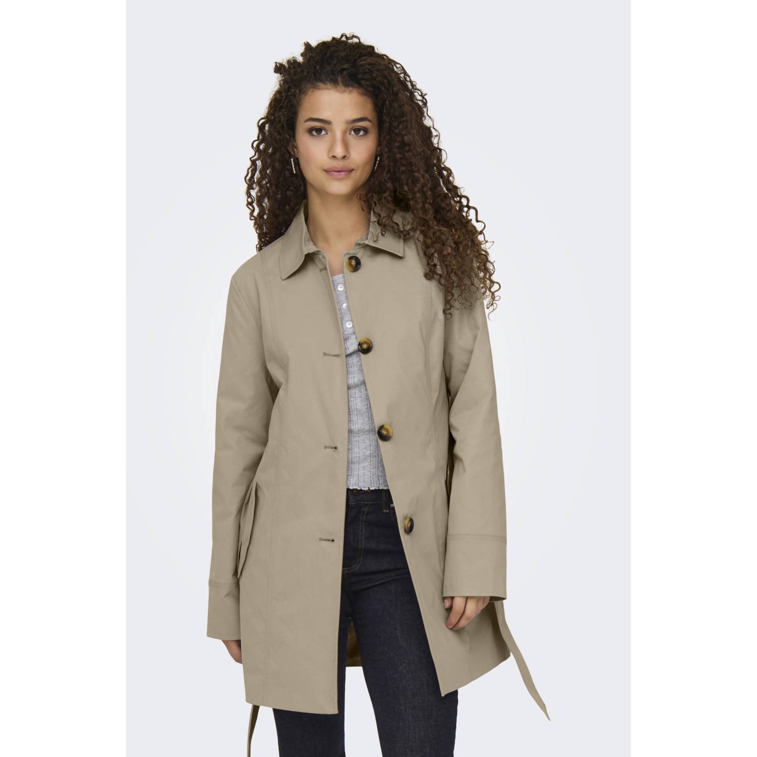 JDY trenchcoat tussen ISADORA beige