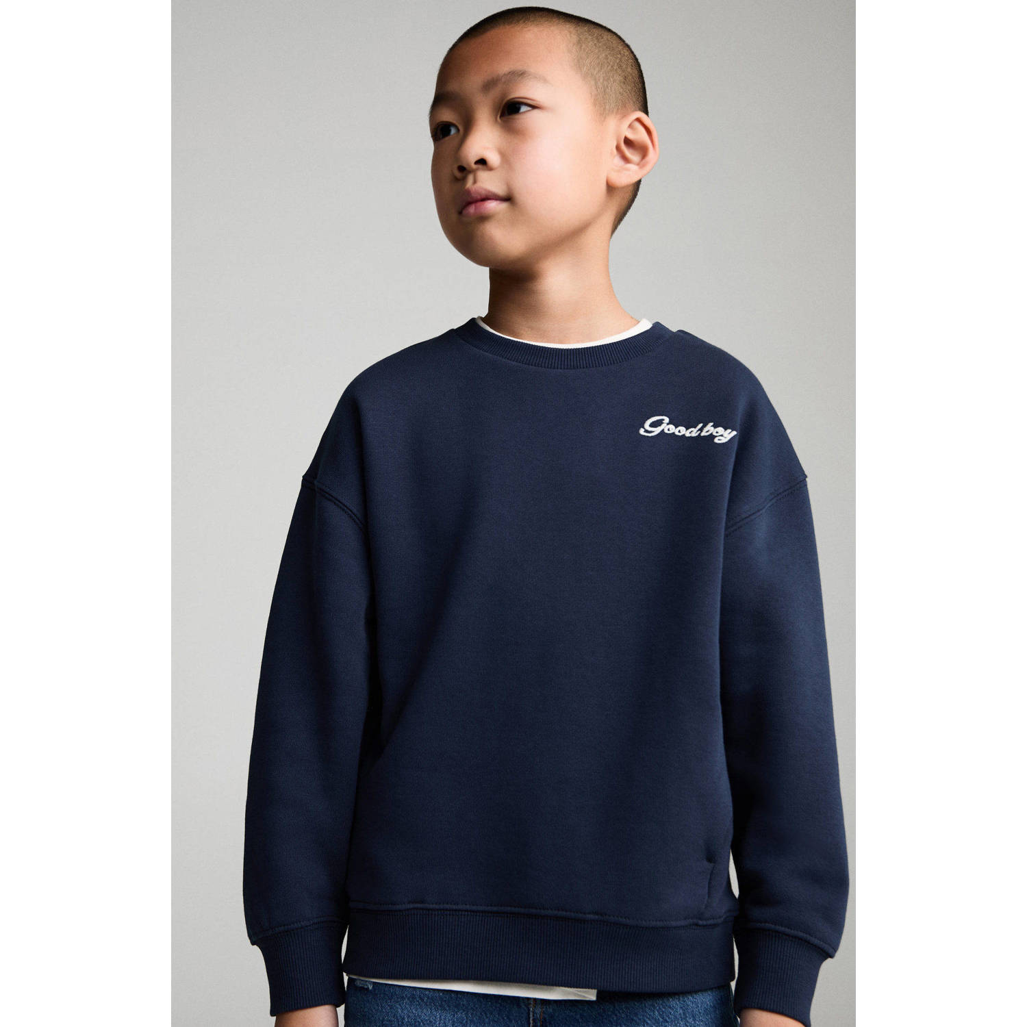 Mango Kids kerstsweater blauw