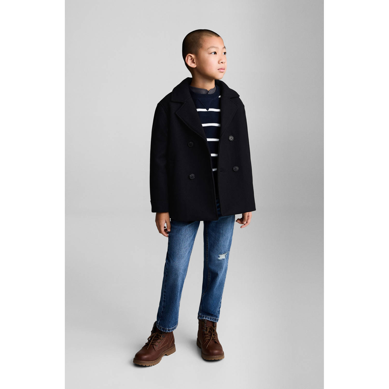 Mango Kids gewatteerde jas marine