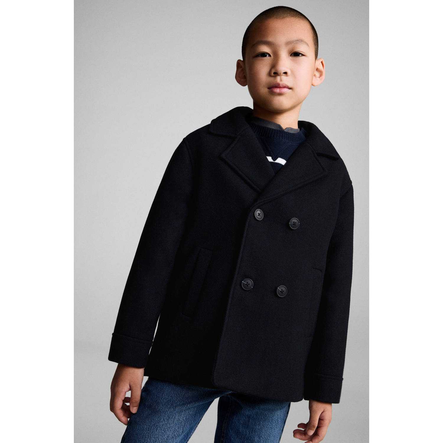 Mango Kids gewatteerde jas marine