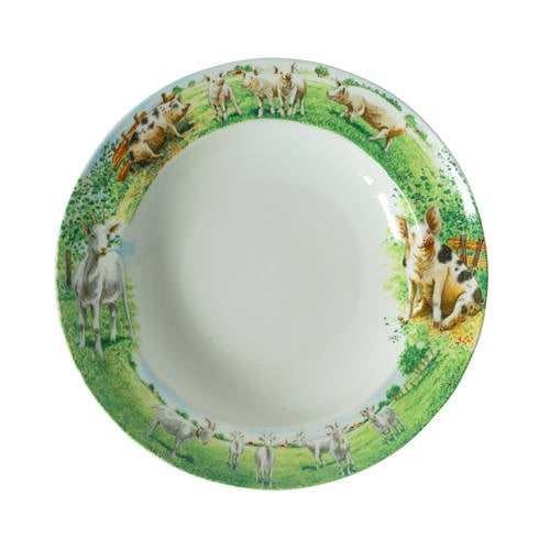 Wiebe van der Zee bord Diep (23 cm) Geit/Varken - Multicolor