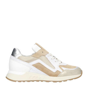 Selva 13.08  leren sneakers beige/wit