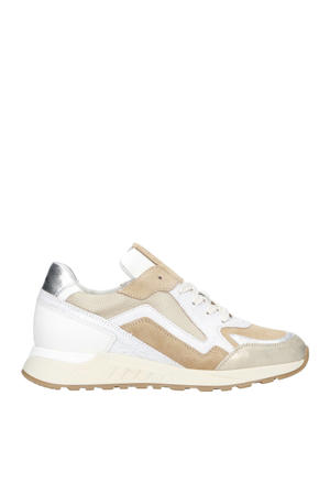 Selva 13.08  leren sneakers beige/wit