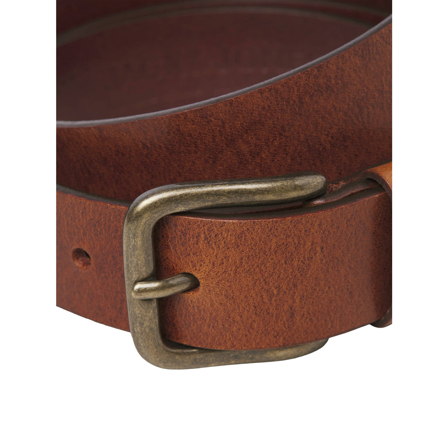 JACK & JONES leren riem JACMARTIN cognac