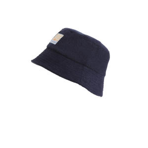 buckethat van badstof donkerblauw