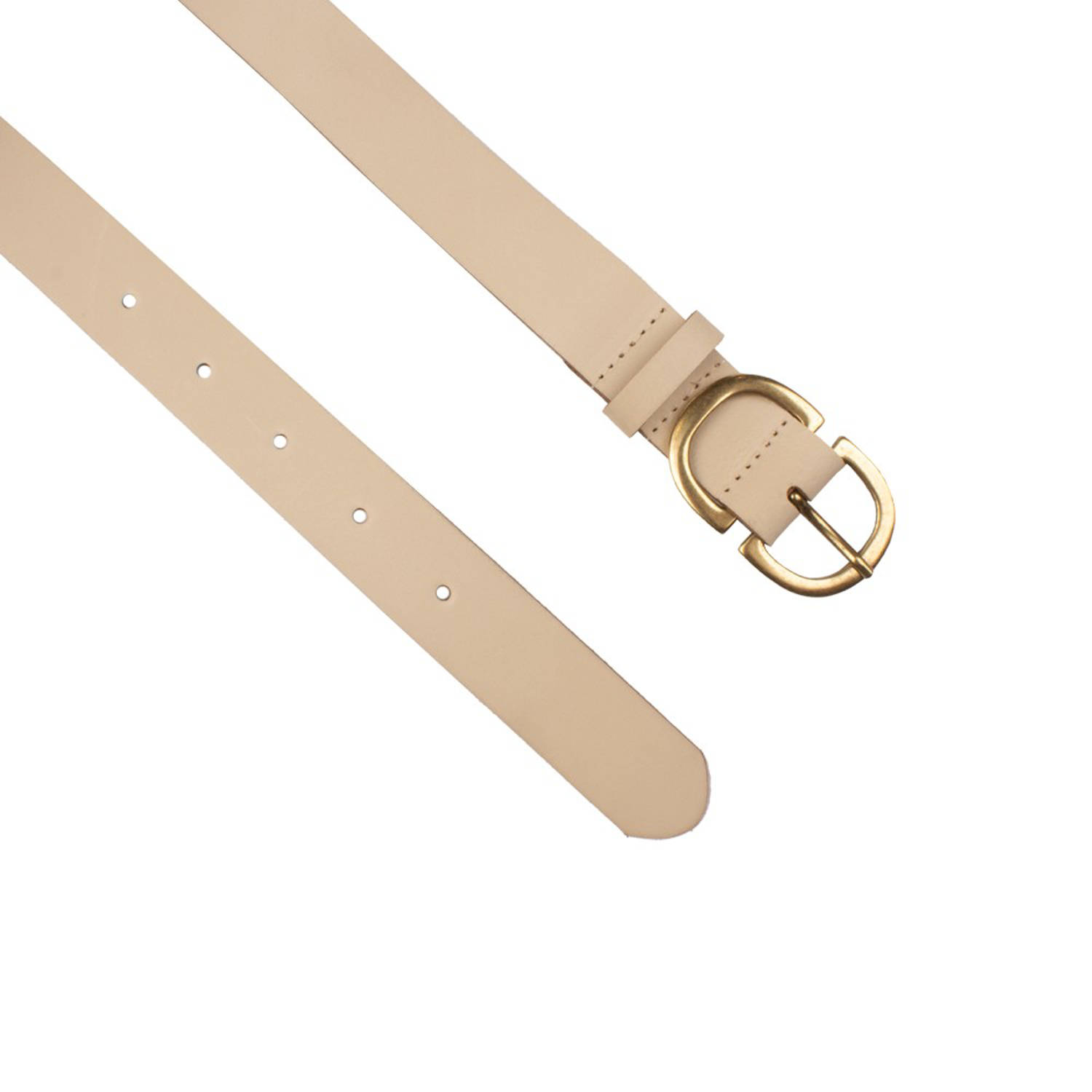 Petrol industries Plus Size leren riem beige