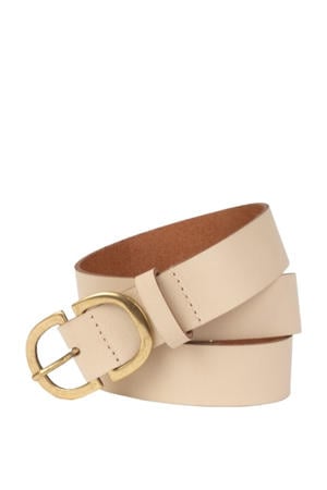 leren riem beige