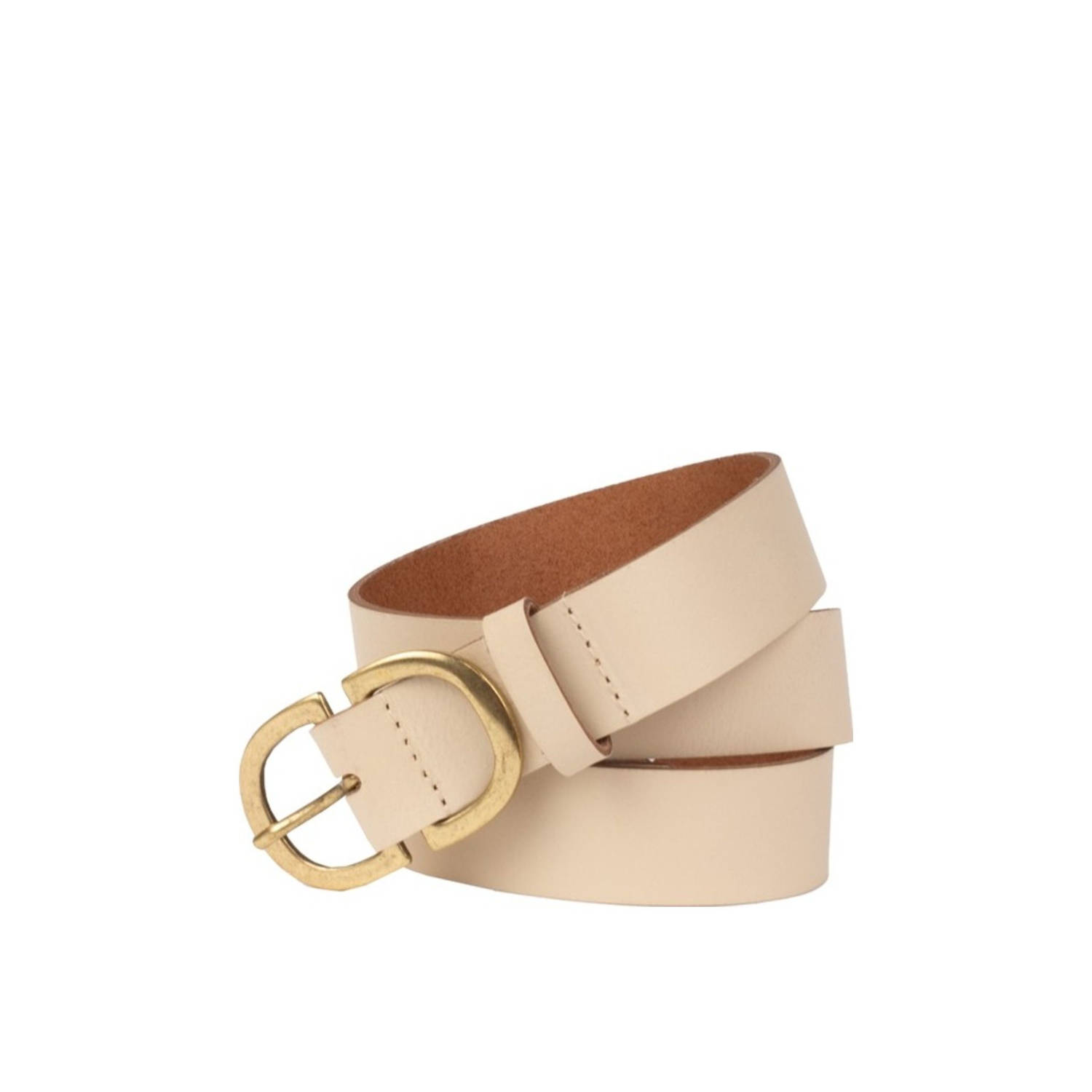 Petrol industries Plus Size leren riem beige