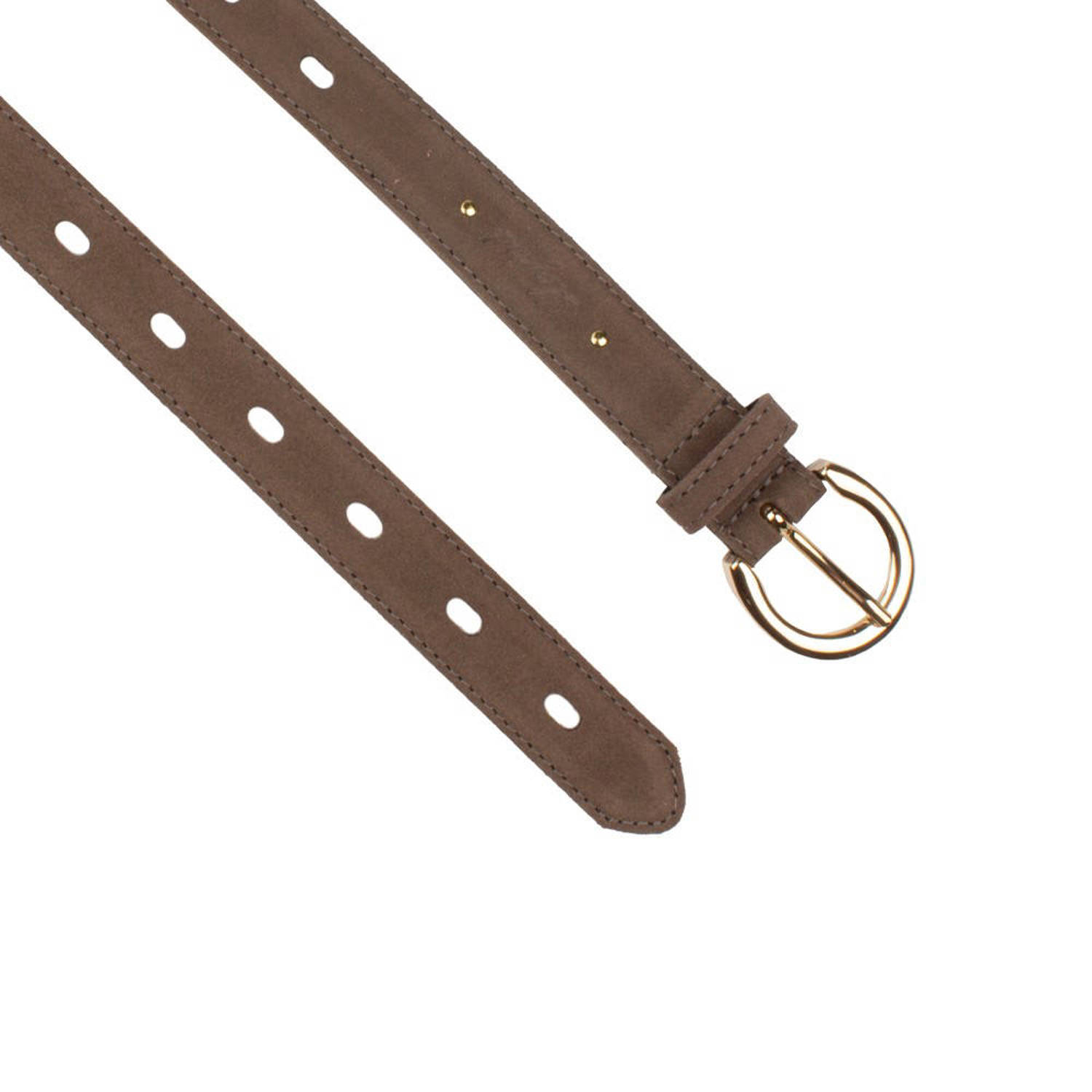 Legend suede riem taupe