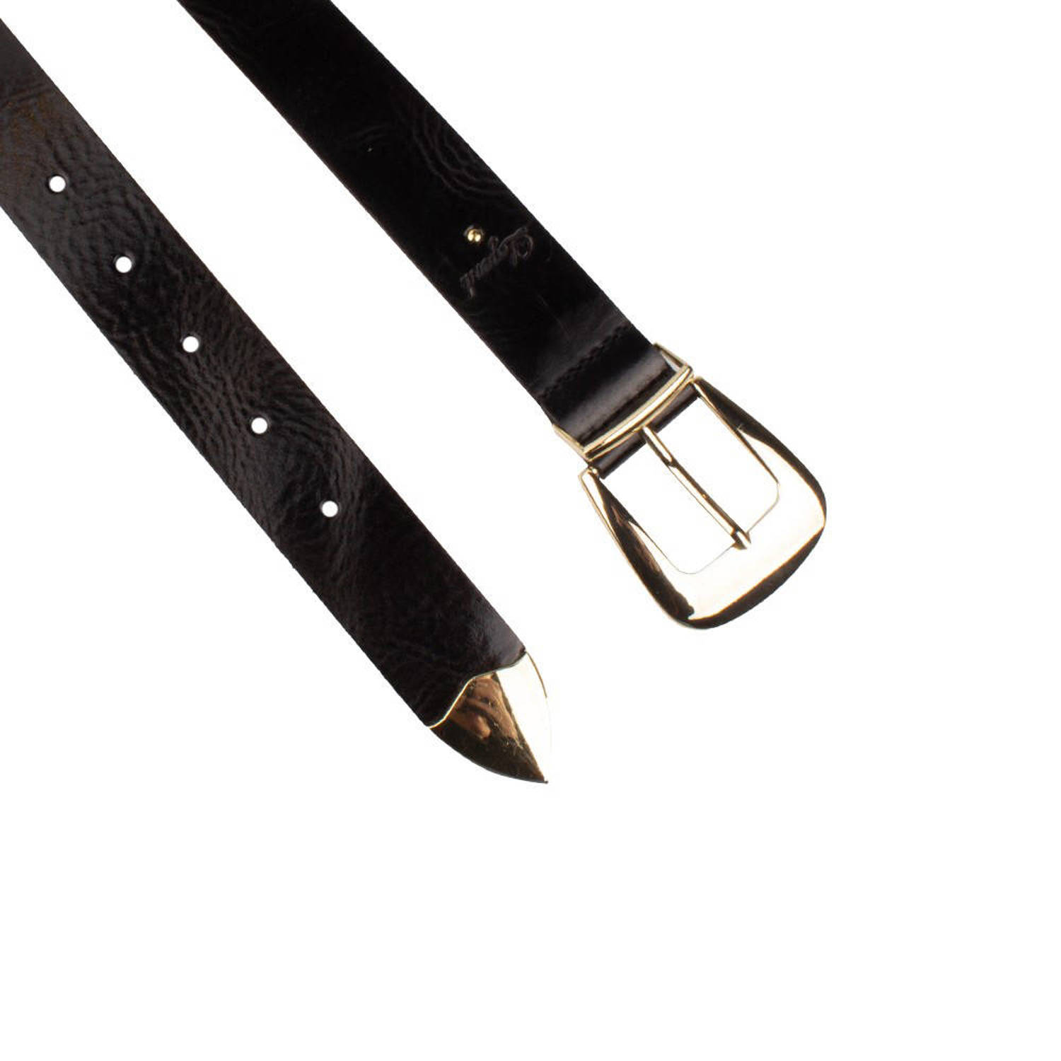 Legend leren riem zwart