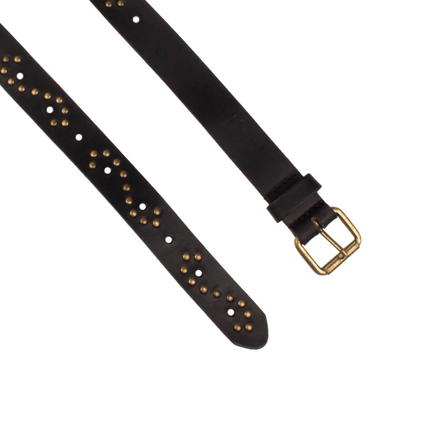 Legend leren riem zwart goud