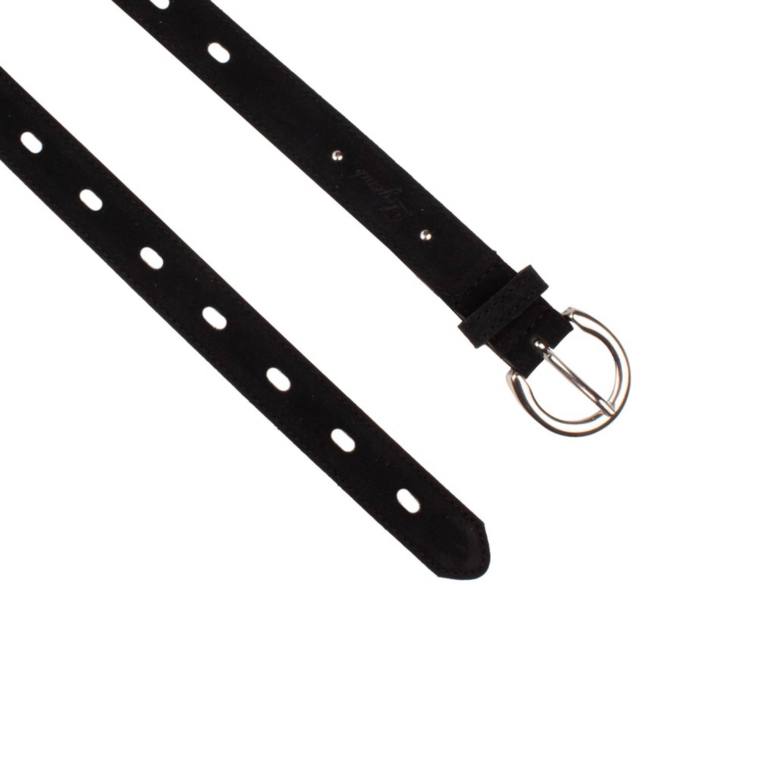 Legend suede riem zwart