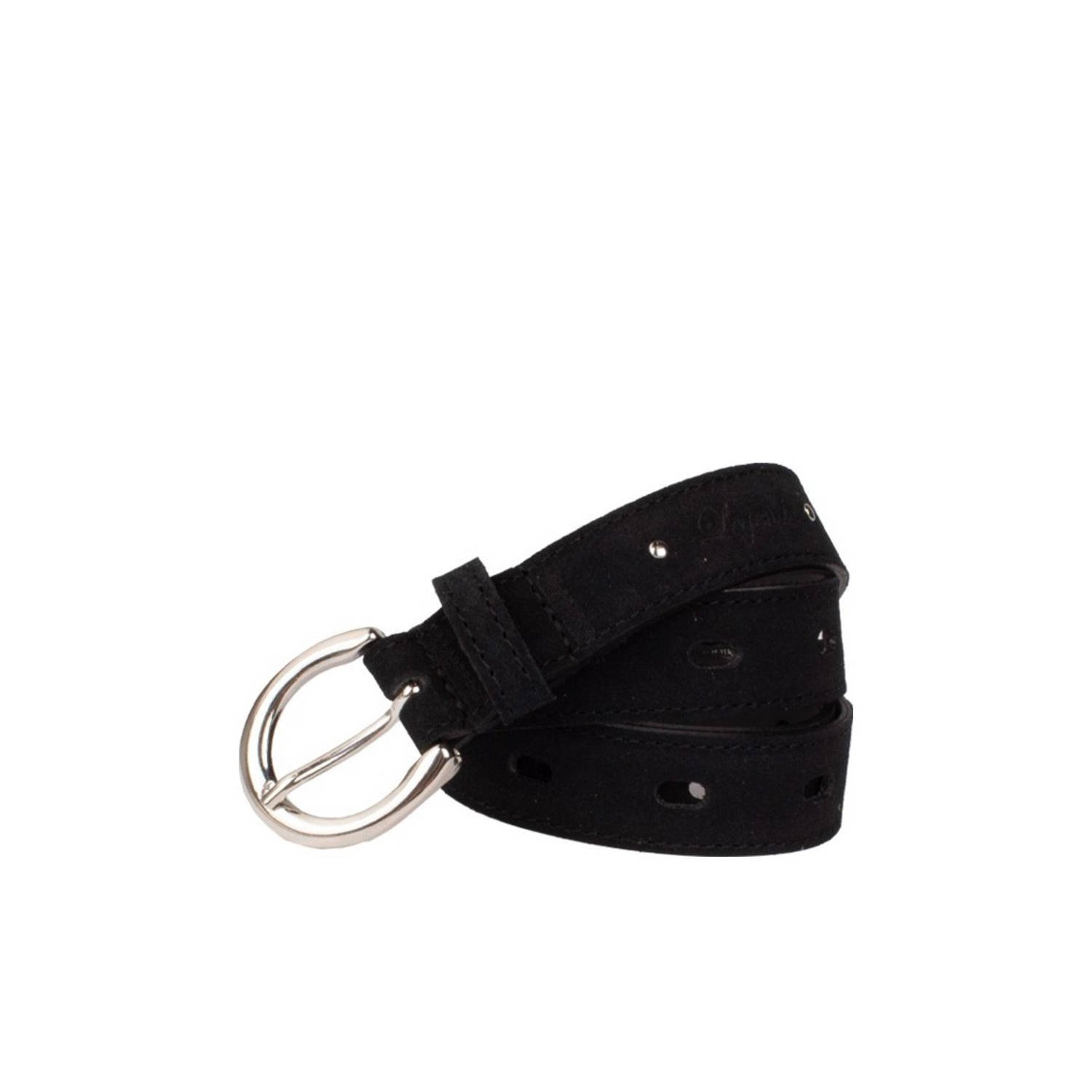 Legend suede riem zwart