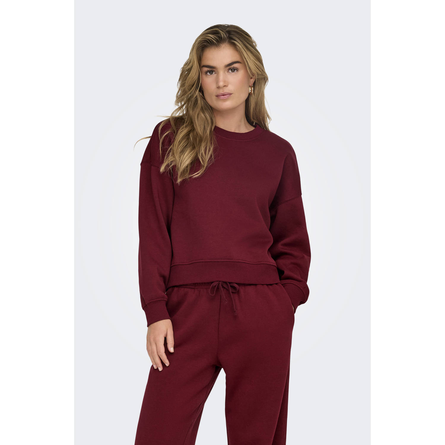 ONLY sweater ONLBEST donkerrood