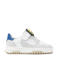 Nubikk Basket Court Jr leren sneakers wit/blauw