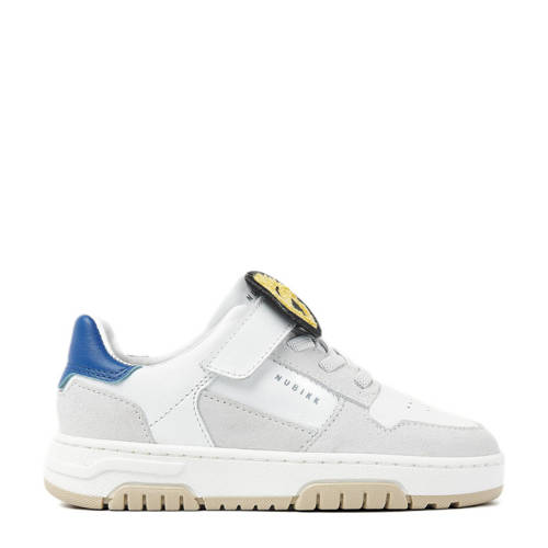 Nubikk Basket Court Jr leren sneakers wit/blauw afbeelding