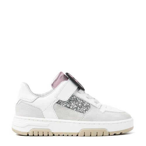 Nubikk Basket Court Jr leren sneakers wit/zilver afbeelding