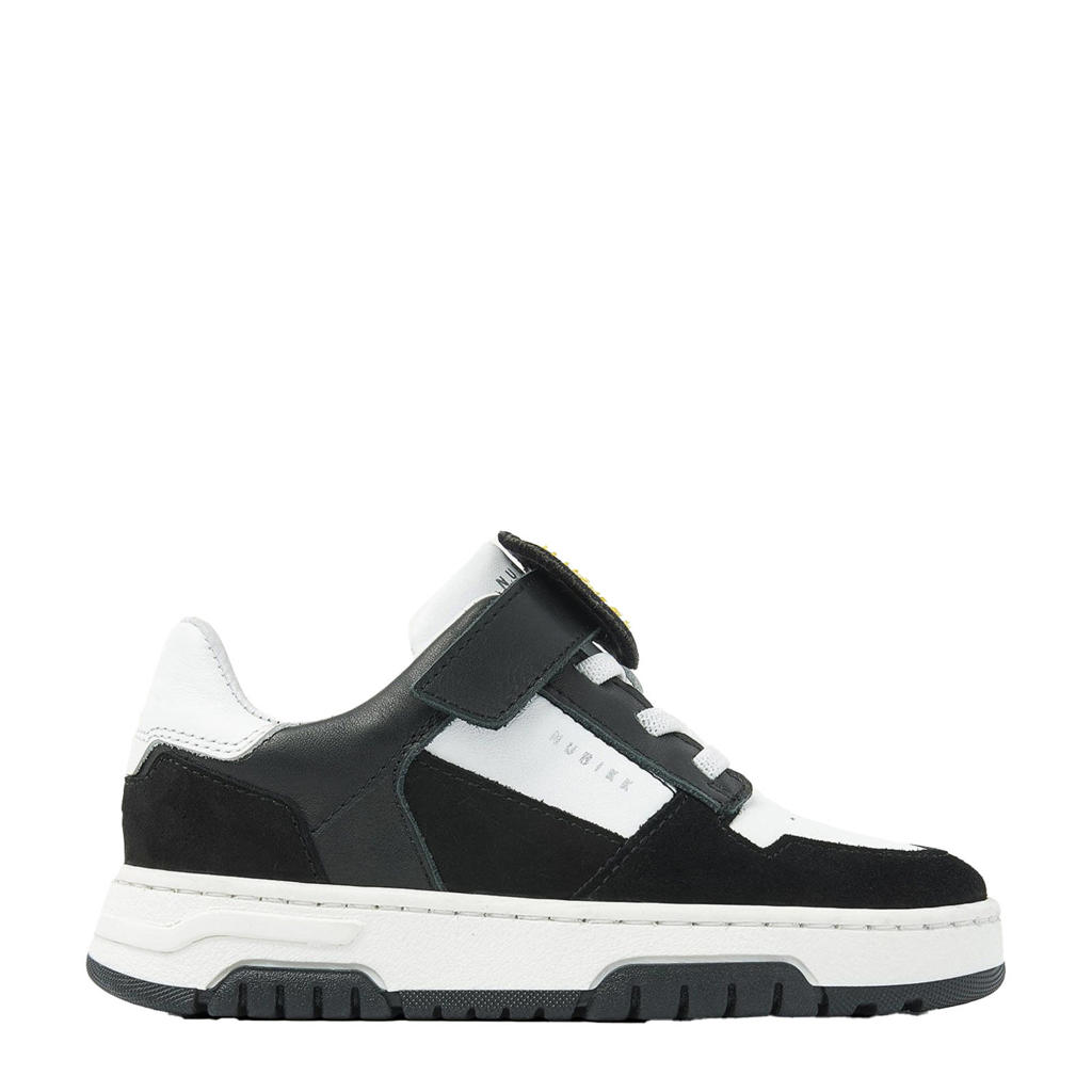 Nubikk Basket Court Jr leren sneakers zwart/wit Nubikk Basket Court Jr leren sneakers zwart/wit