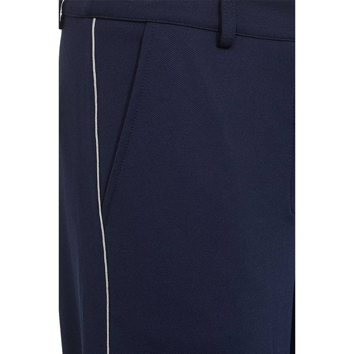 FREEQUENT straight regular waist casual broek donkerblauw