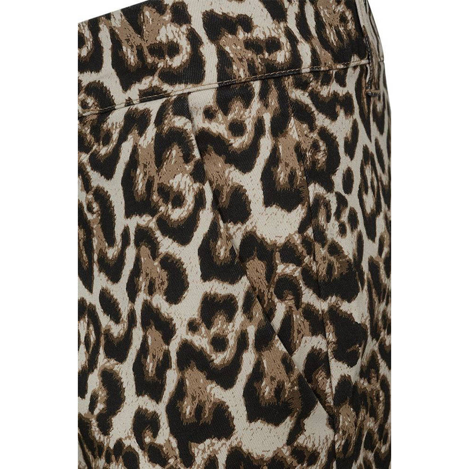 FREEQUENT straight regular waist broek donkerbruin