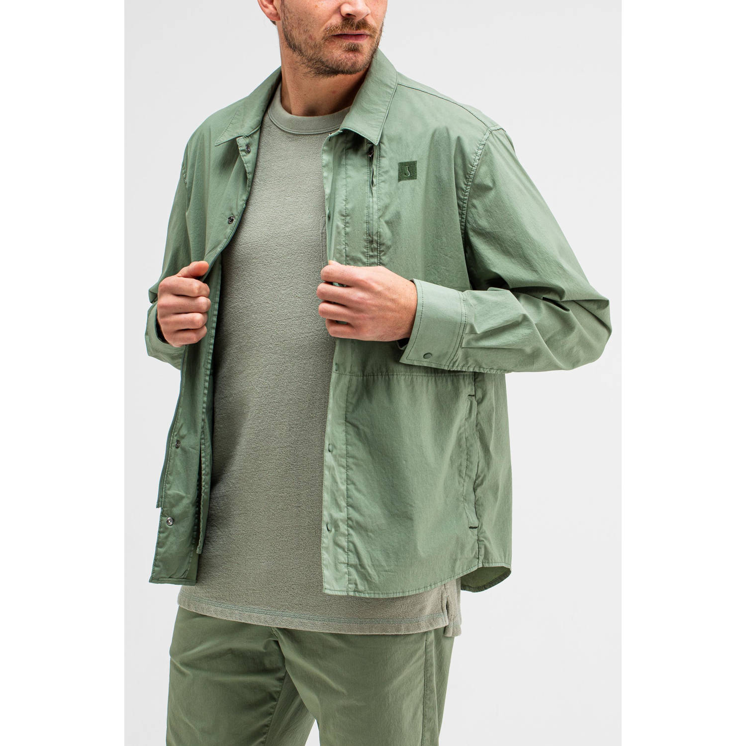 Butcher of Blue regular overshirt lichtgroen