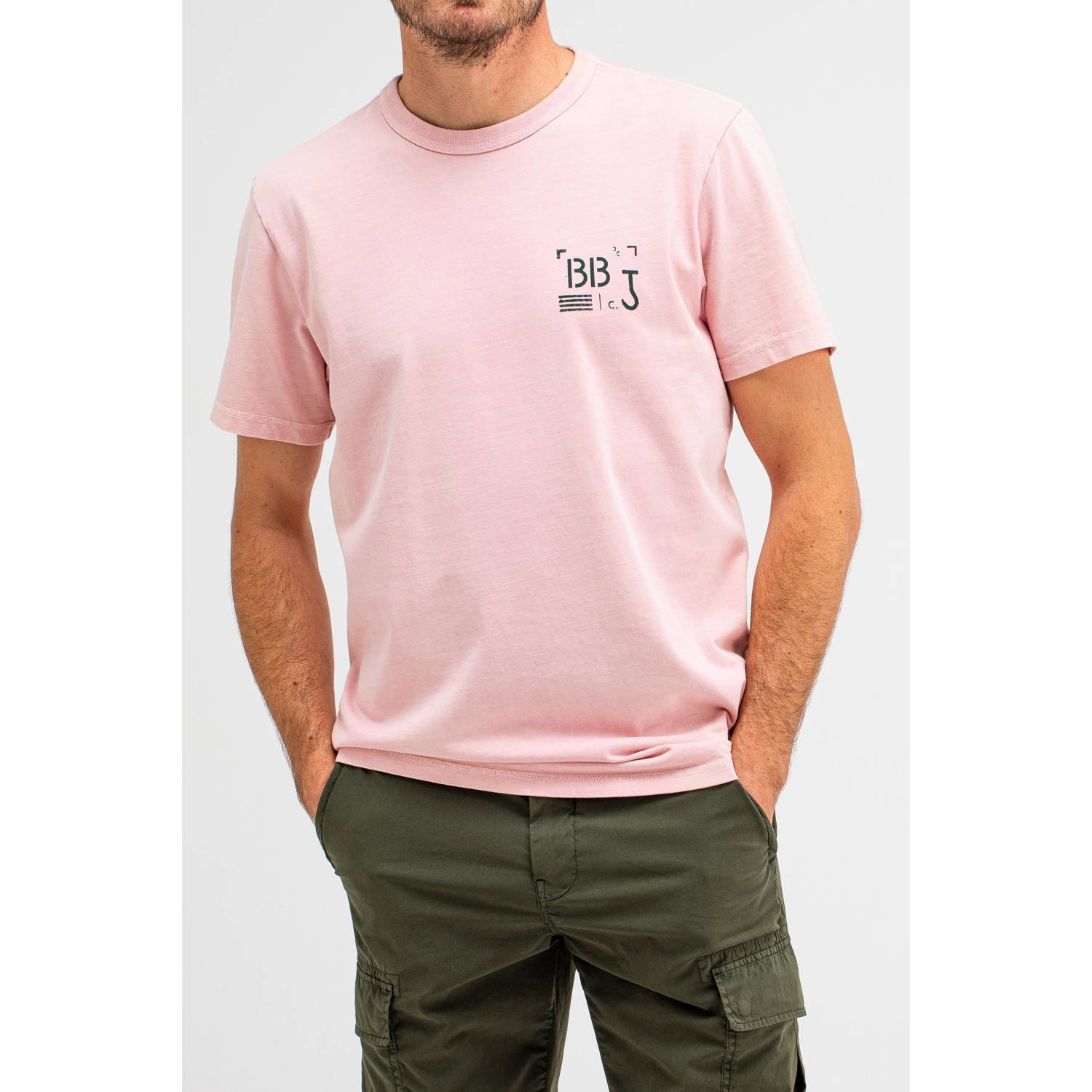 BUTCHER OF BLUE Heren Polo's & T-shirts Army Stencil Tee Roze