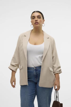regular blazer zand