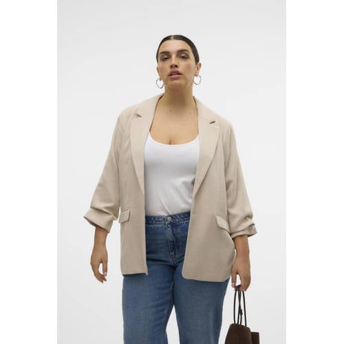 VERO MODA CURVE regular blazer zand afbeelding