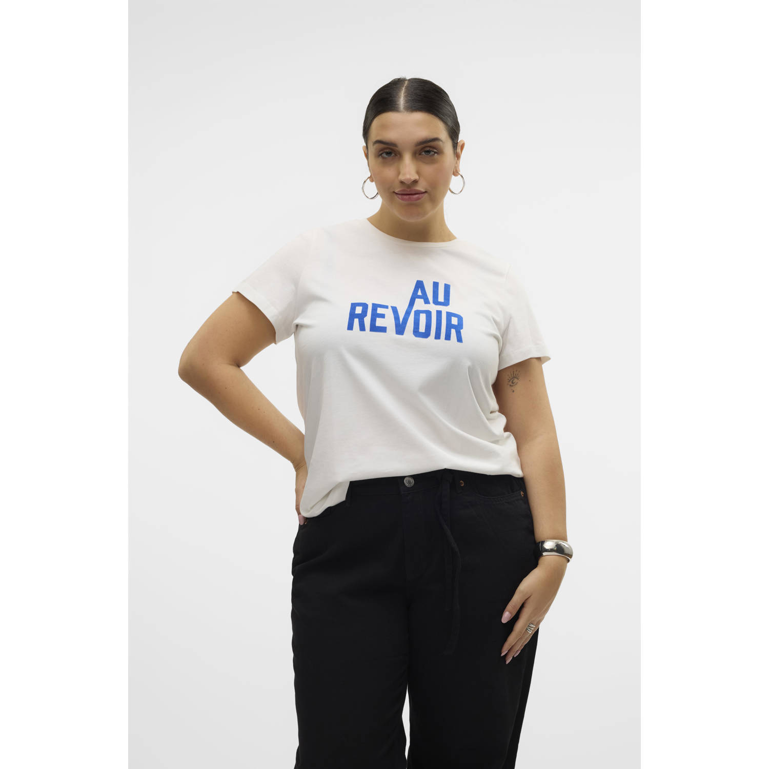 VERO MODA CURVE t-shirt wit