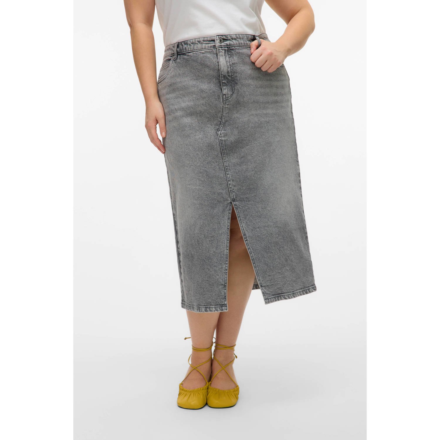 VERO MODA CURVE spijkerrok grey denim