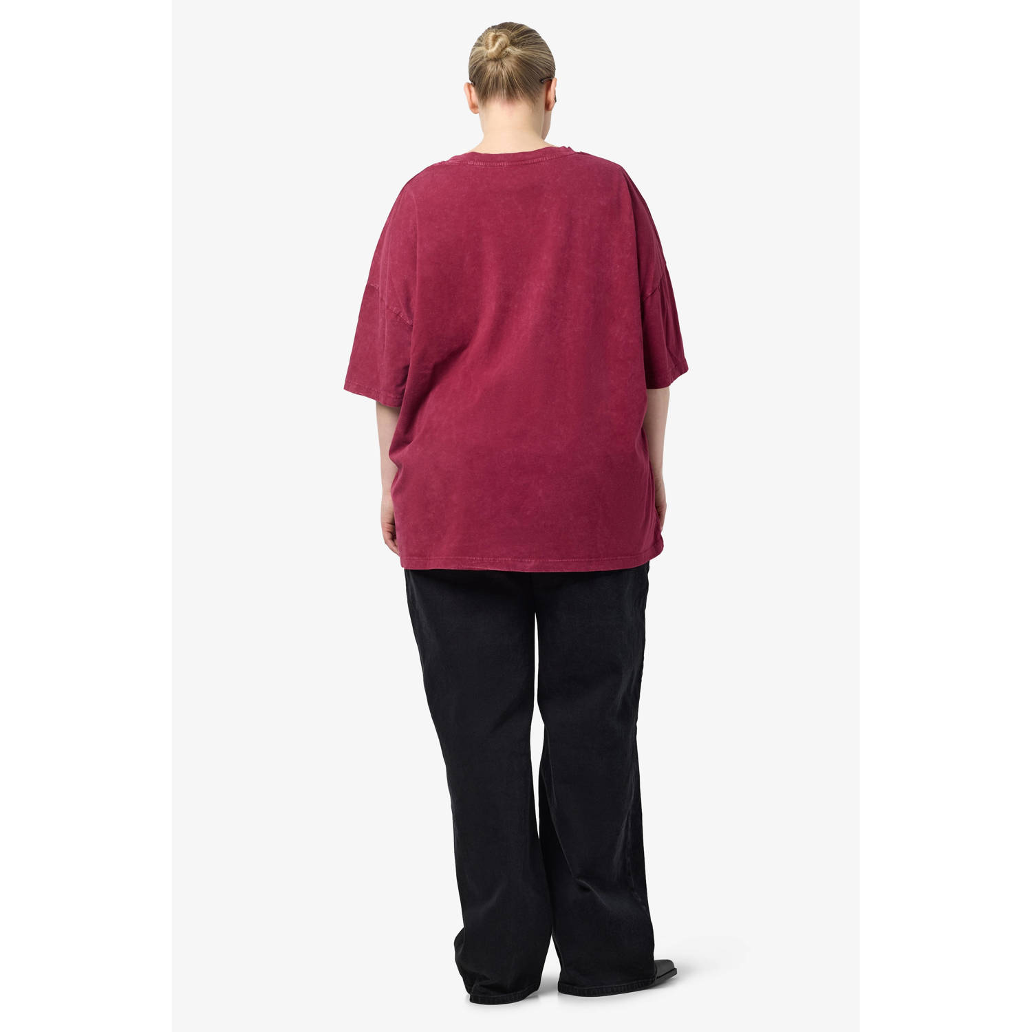 NOISY MAY Curve T-shirt rood