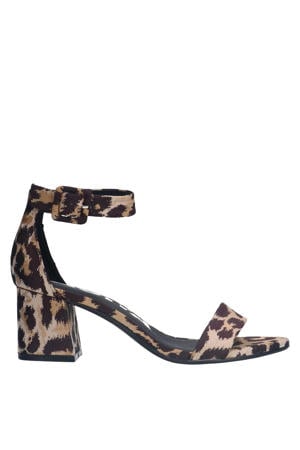 sandalettes met panterprint beige/bruin