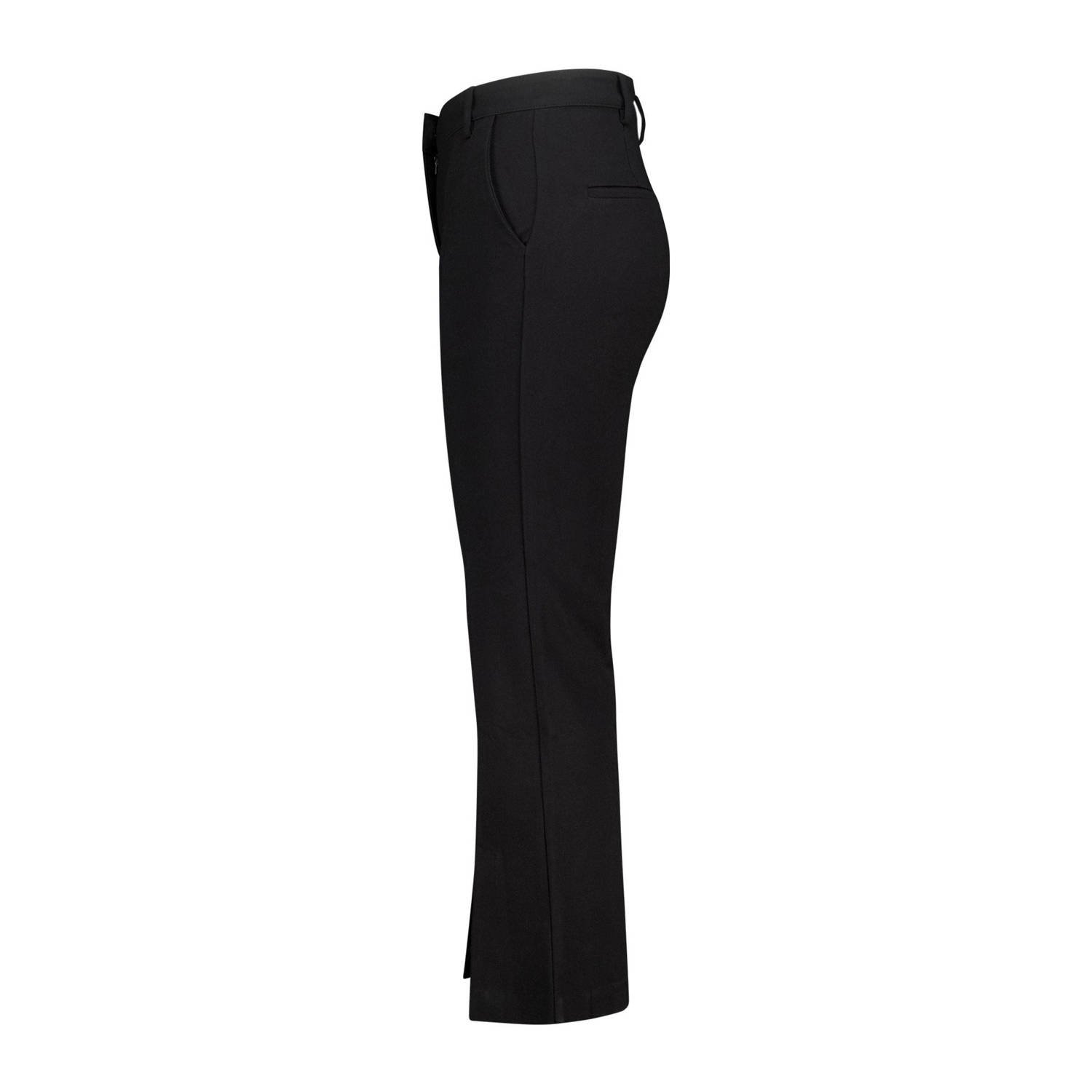 MS Mode flared high waist pantalon zwart