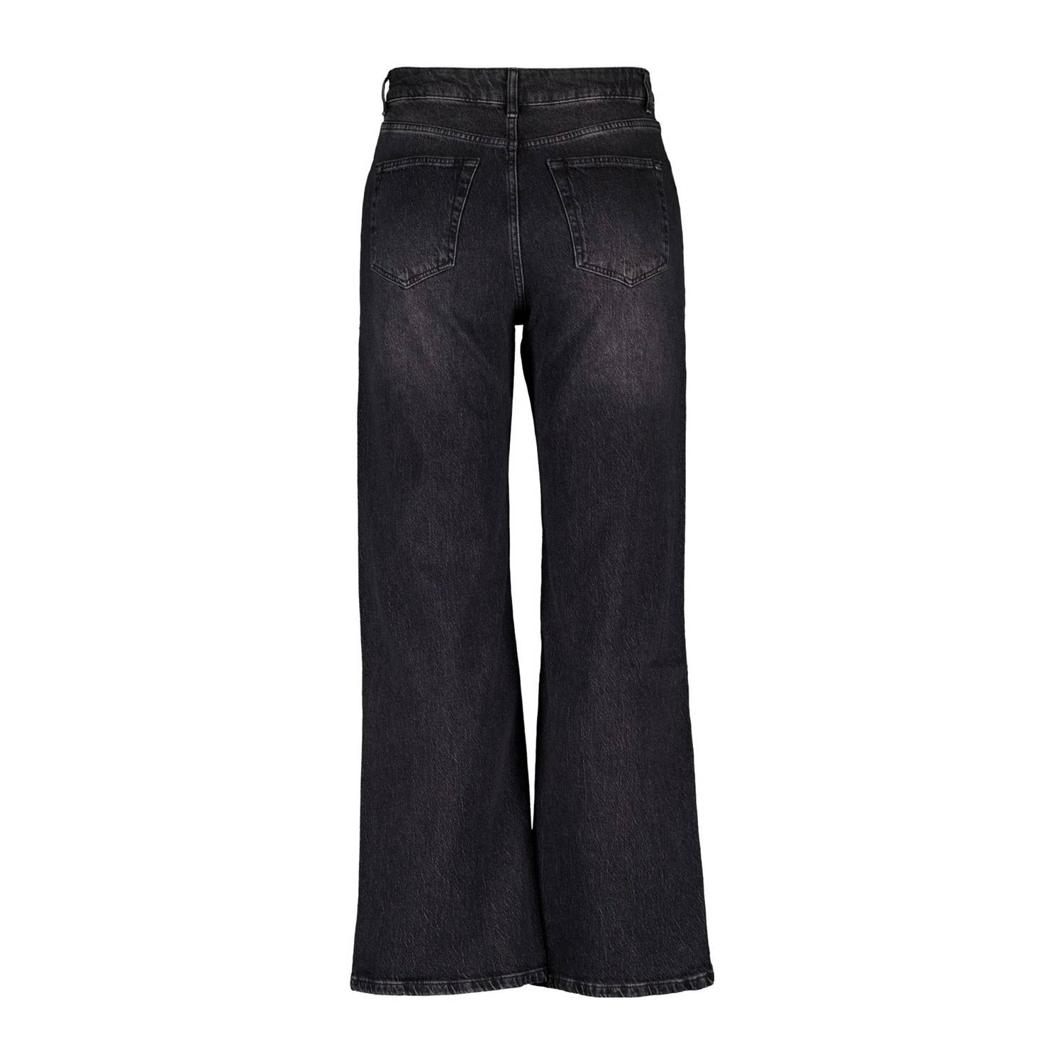 MS Mode regular waist wide leg jeans grey denim