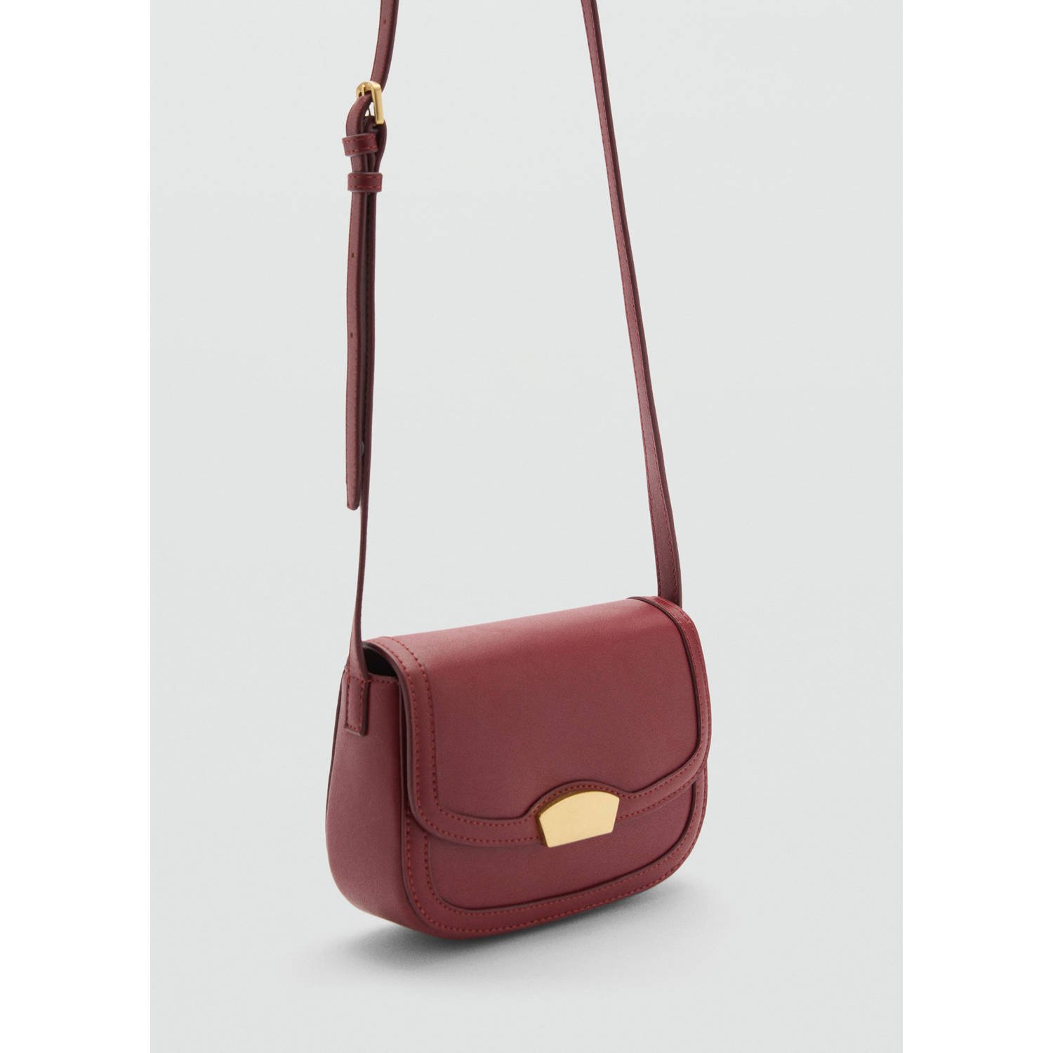 Mango crossbody tas donkerrood