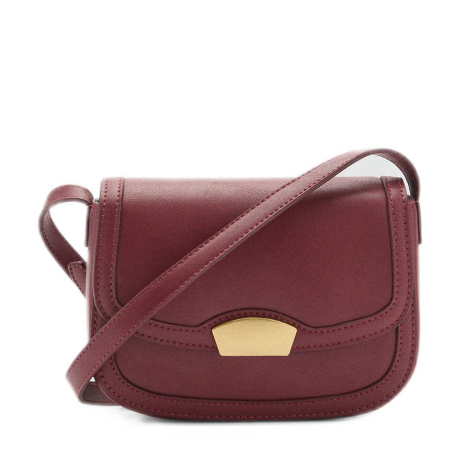 Mango crossbody tas donkerrood