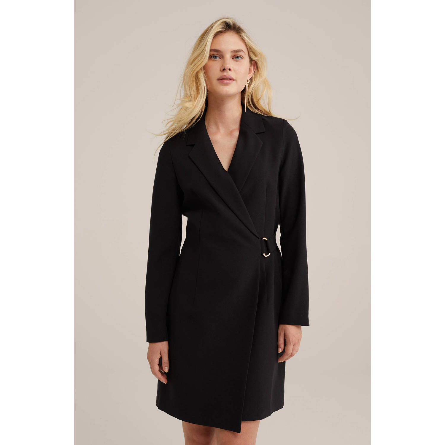 WE Fashion wikkeljurk zwart