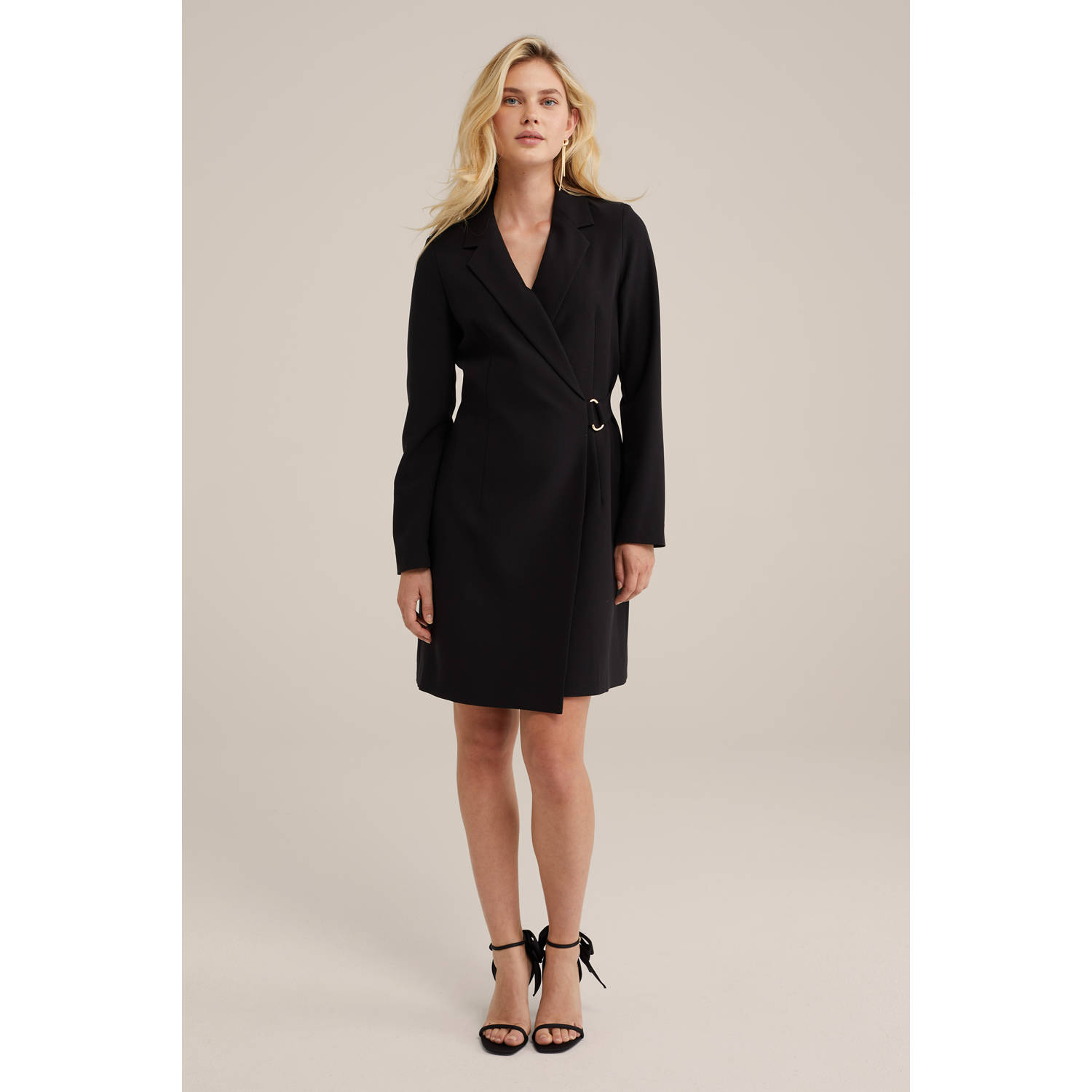 WE Fashion wikkeljurk zwart