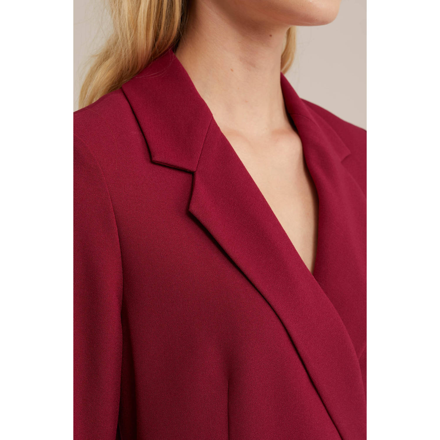 WE Fashion wikkel- overslagjurken rood